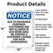 Signmission Due To Insurance Purposes Customers, 10 in W x Rectangle, Aluminum OS-2PACK-NS-A-1014-V-11592 - alternate 2